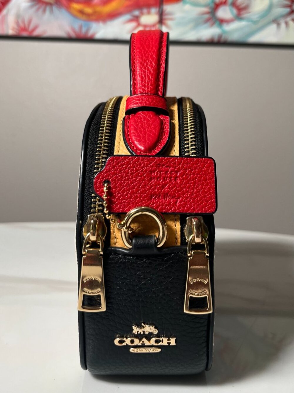 Coach Disney x Keith Haring Mickey Mouse Serena Satchel Crossbody C6976 NWOT - Picture 5 of 16